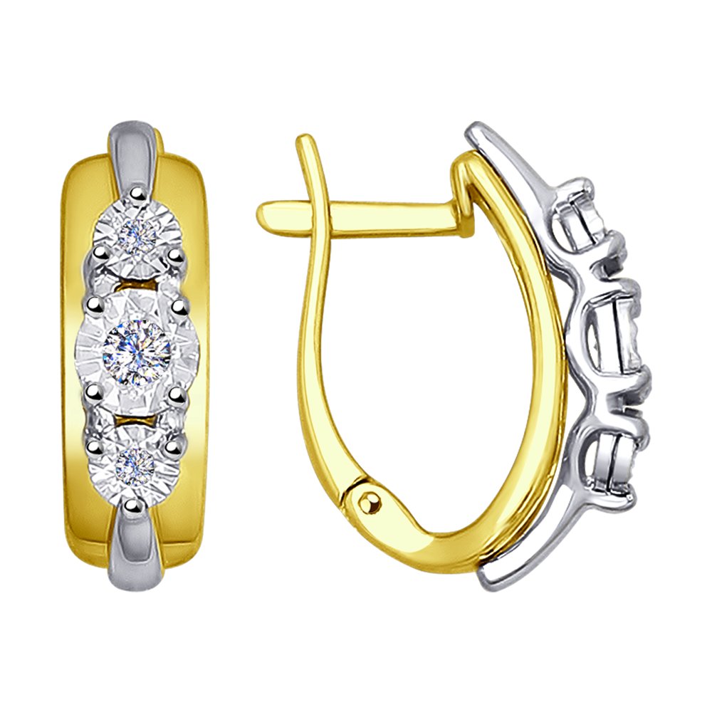 

Серьги SOKOLOV Diamonds из комбинированного золота с бриллиантами