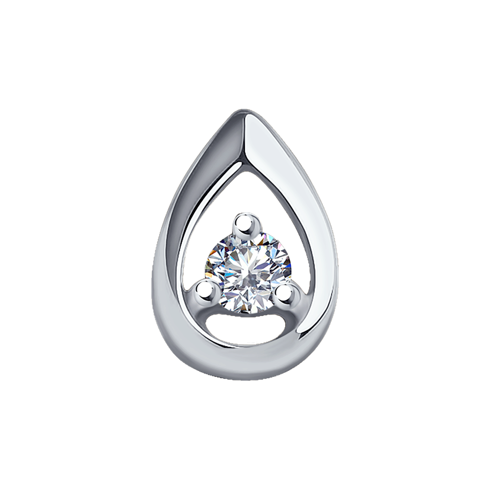 фото Подвеска sokolov diamonds из белого золота с бриллиантом