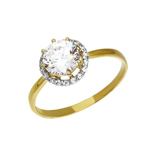 

Помолвочное кольцо SOKOLOV из жёлтого золота с swarovski zirconia