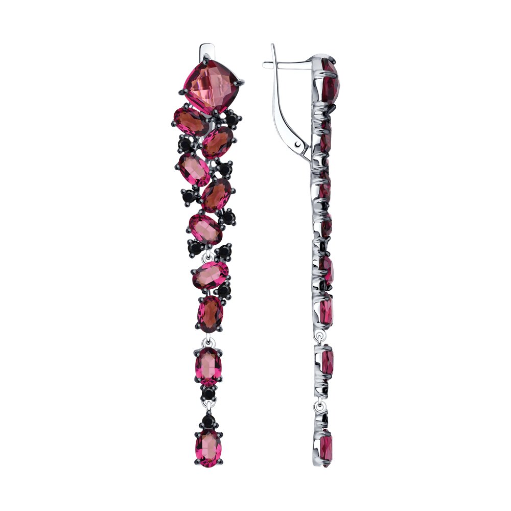

Серьги SOKOLOV из серебра с кристаллами Swarovski и фианитами