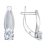 Серьги из белого золота со Swarovski Zirconia