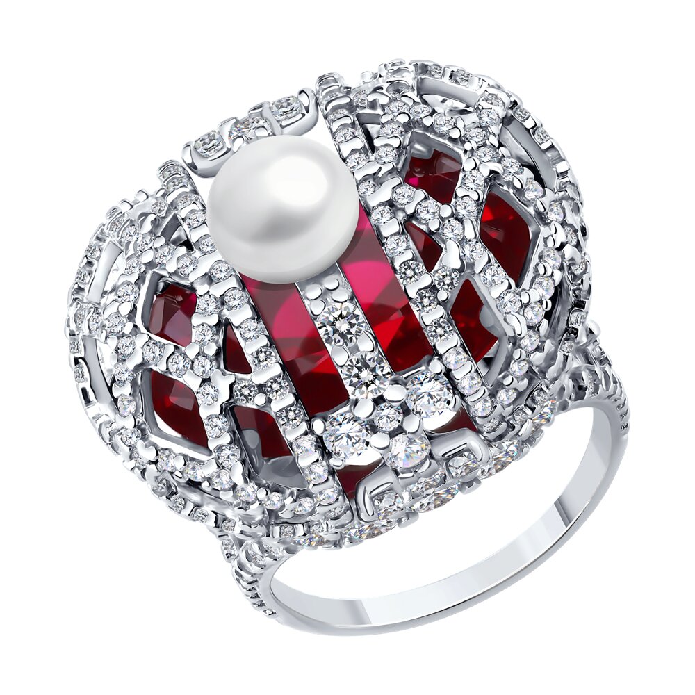 Кольцо SOKOLOV из серебра с миксом камней