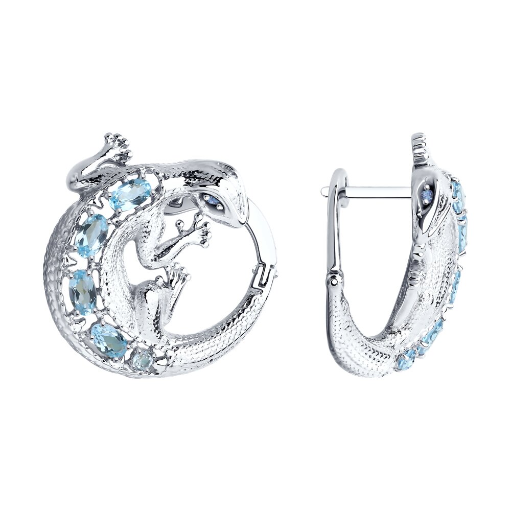 

Серьги SOKOLOV из серебра с топазами и фианитами