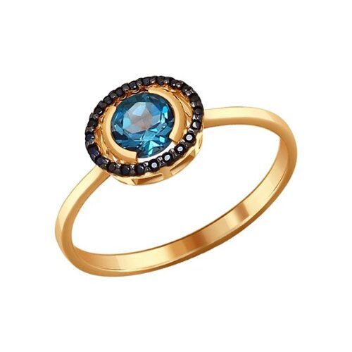 

Кольцо SOKOLOV из золота с топазом и фианитами