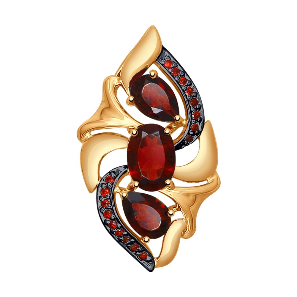 

Подвеска SOKOLOV из золота с гранатами и красными фианитами