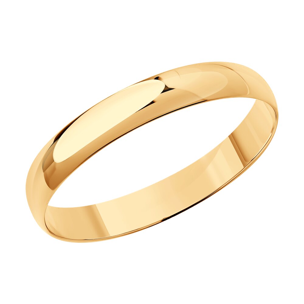фото Обручальное кольцо sokolov из красного золота