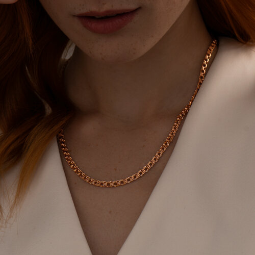 Цепь из золочёного серебра с алмазной гранью - фото 3