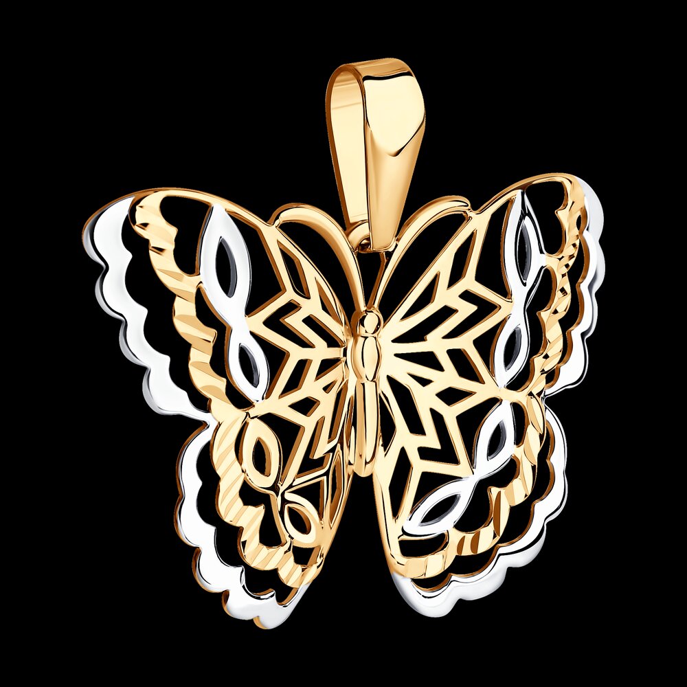 Подвеска SOKOLOV из золота с алмазной гранью, фото 4