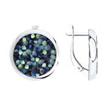 Серебряные серьги с кристаллами Swarovski