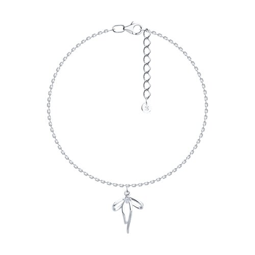 Браслет из серебра с фианитом - фото 1