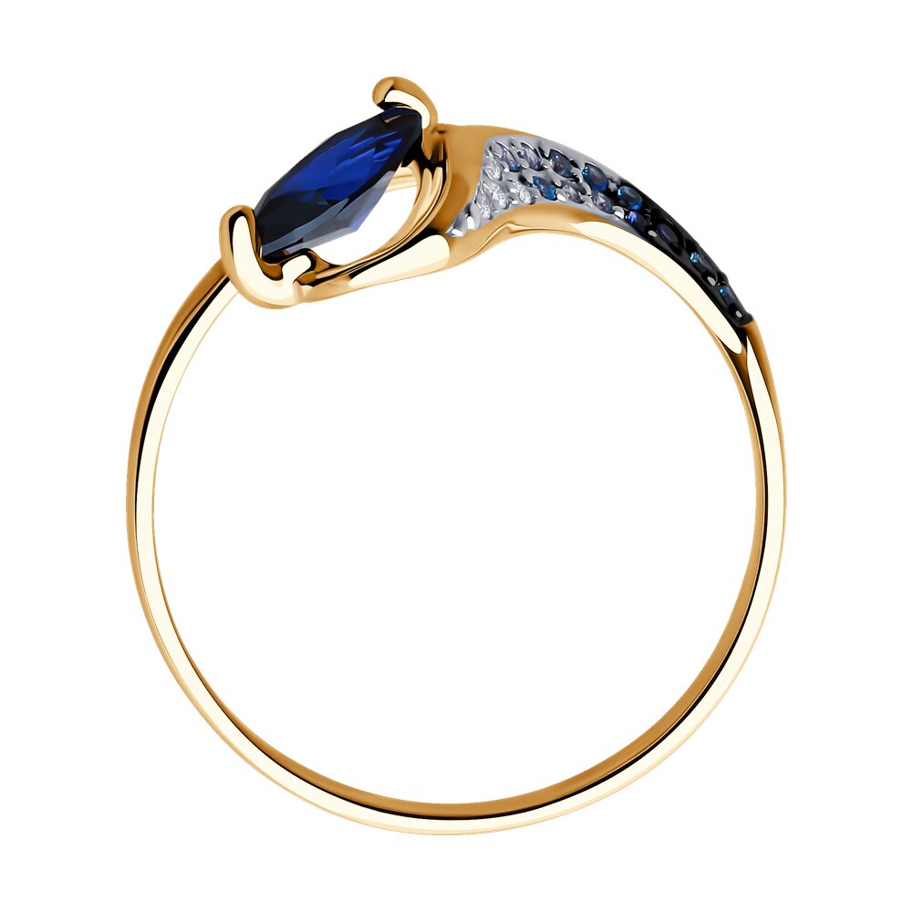 Кольцо SOKOLOV из золота с корундом и фианитами, фото 3