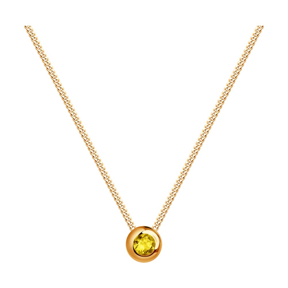 

Колье SOKOLOV Diamonds из золота с жёлтым сапфиром