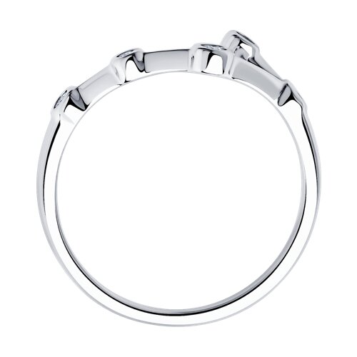 Кольцо из серебра с фианитами - фото 2