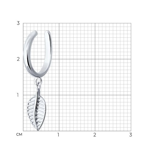 Серьга из серебра - фото 3