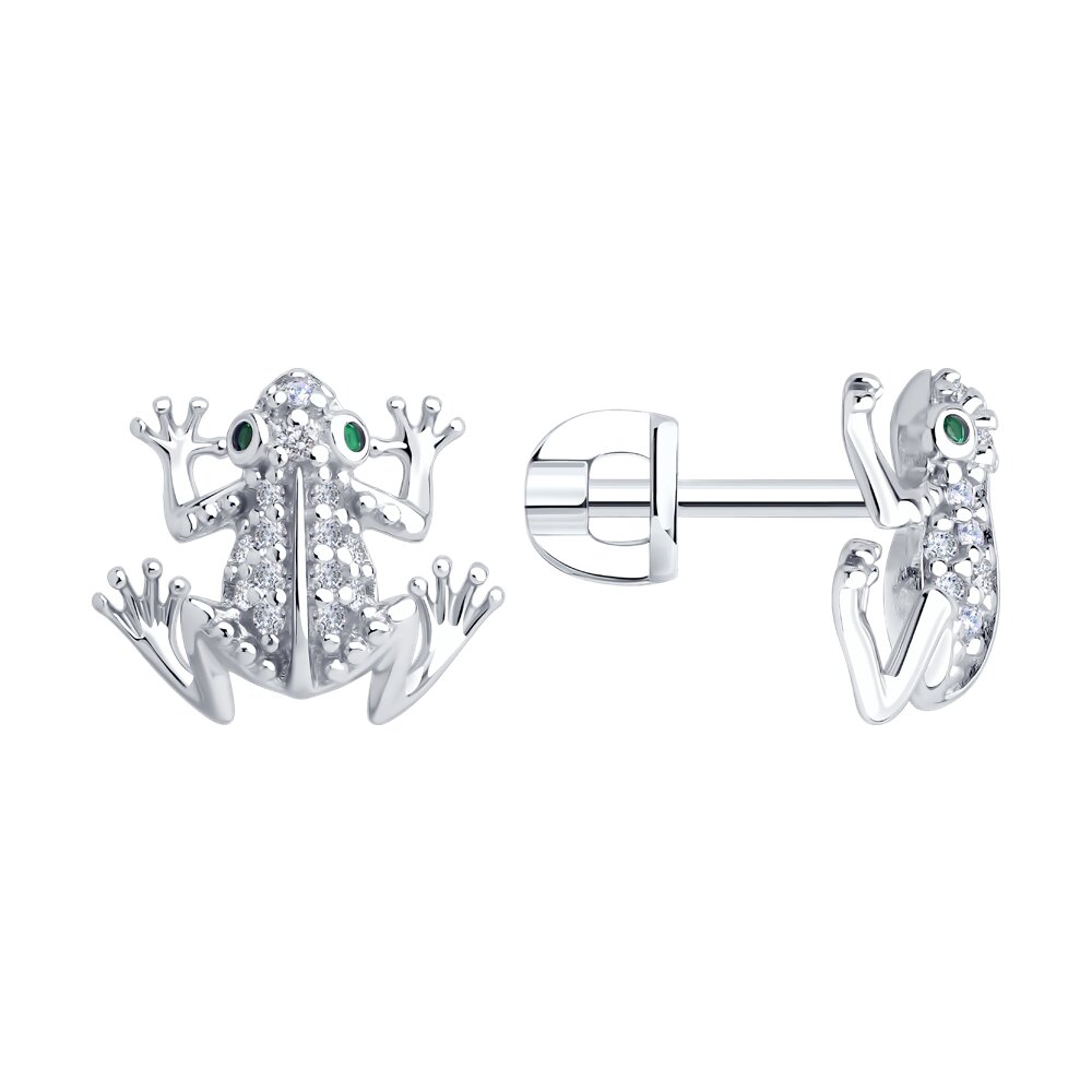 Серьги SOKOLOV из серебра с фианитами