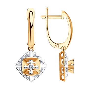 Серьги SOKOLOV Diamonds из золота с бриллиантами