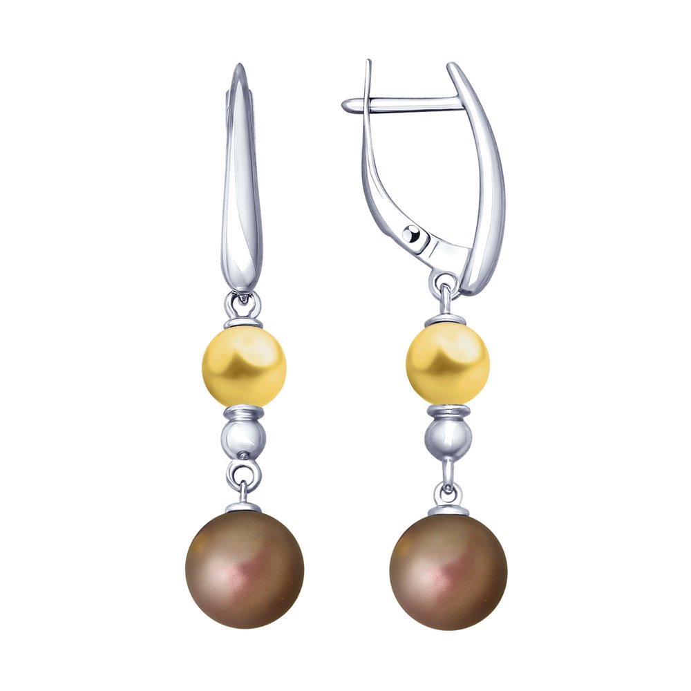 

Серьги SOKOLOV из серебра с жемчугом Swarovski