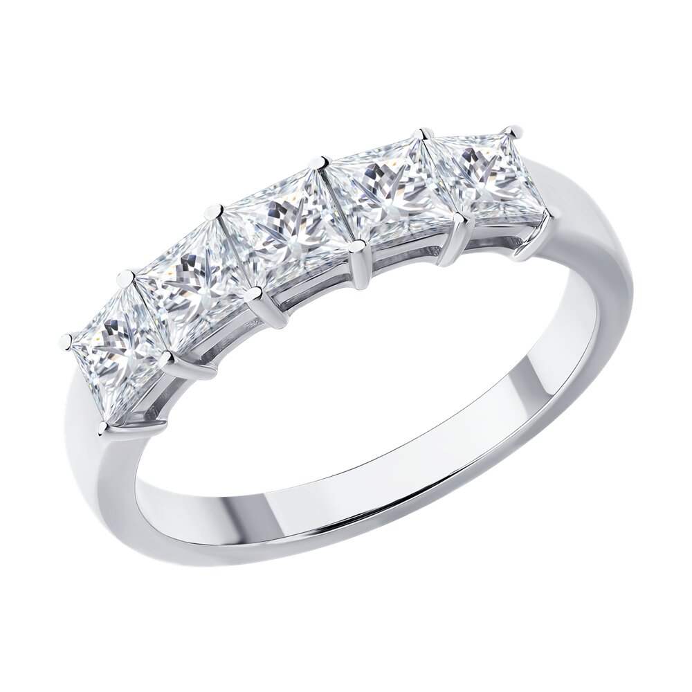 Кольцо SOKOLOV из белого золота с бриллиантом выращенным 499990₽