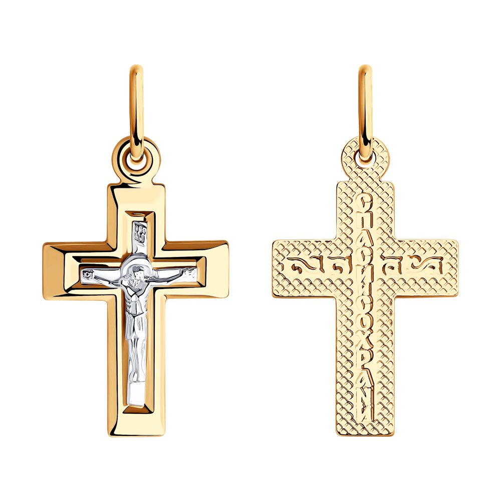 Крест SOKOLOV из комбинированного золота