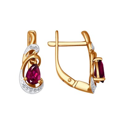 

Серьги c грушевидным рубином и бриллиантами SOKOLOV Diamonds