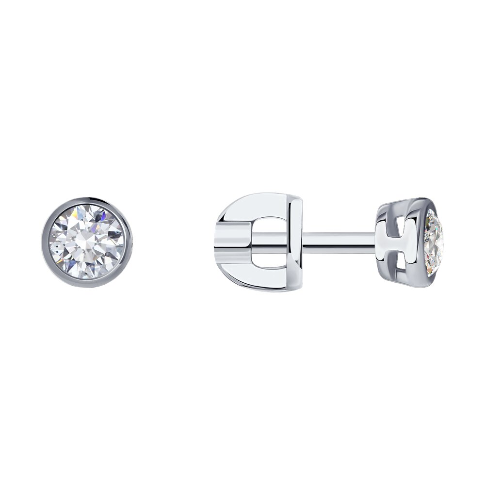 Серьги SOKOLOV Diamonds из белого золота с бриллиантами