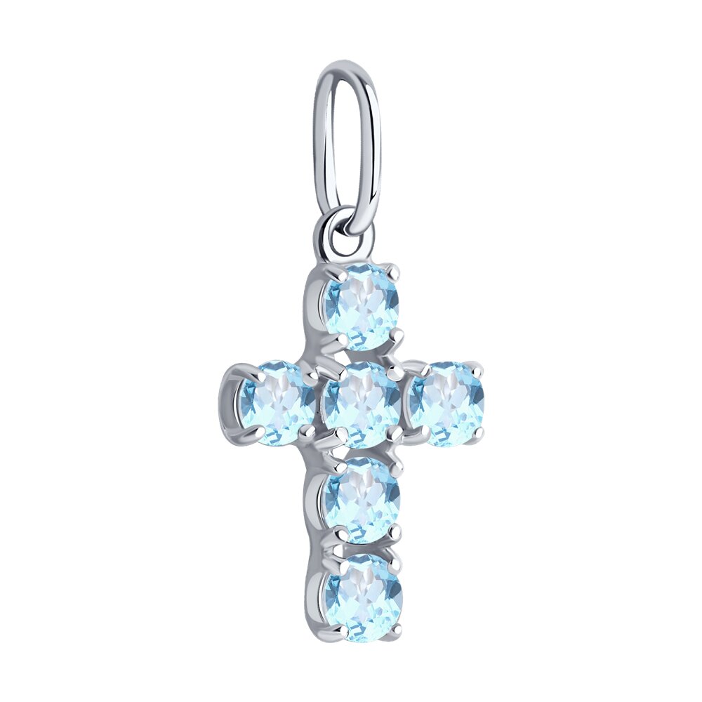 Подвеска SOKOLOV из серебра с топазами, фото 2