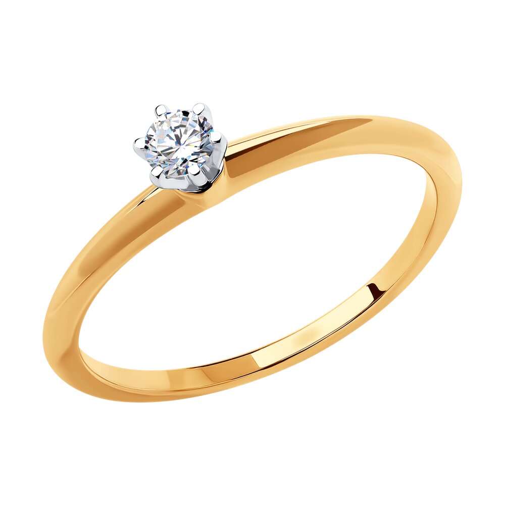 

Кольцо SOKOLOV Diamonds из комбинированного золота с бриллиантом