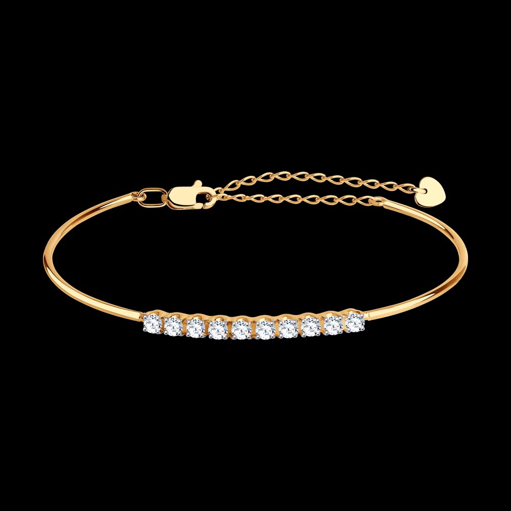 Браслет SOKOLOV из золота с фианитами, фото 2