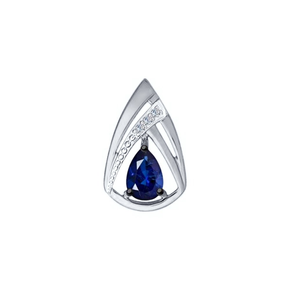 

Подвеска SOKOLOV Diamonds из белого золота с бриллиантами и сапфиром