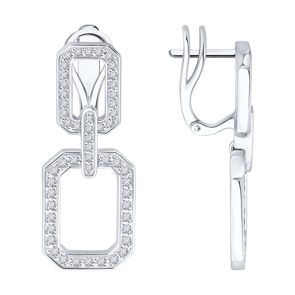 Серьги SOKOLOV из белого золота с бриллиантами