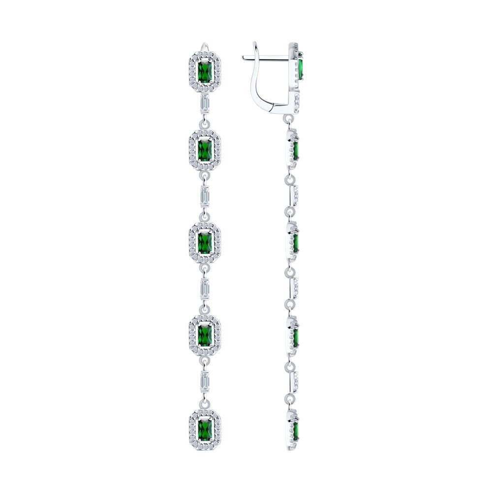 Серьги SOKOLOV из серебра с фианитами