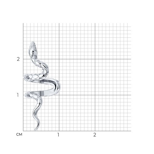 Серьга из серебра - фото 3