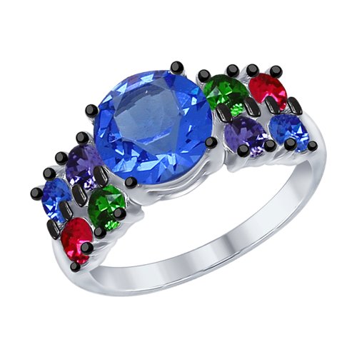 Cеребряное кольцо с кристаллами Swarovski 94012567