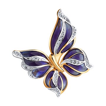 Брошь SOKOLOV Diamonds из золота с бриллиантами 60000₽