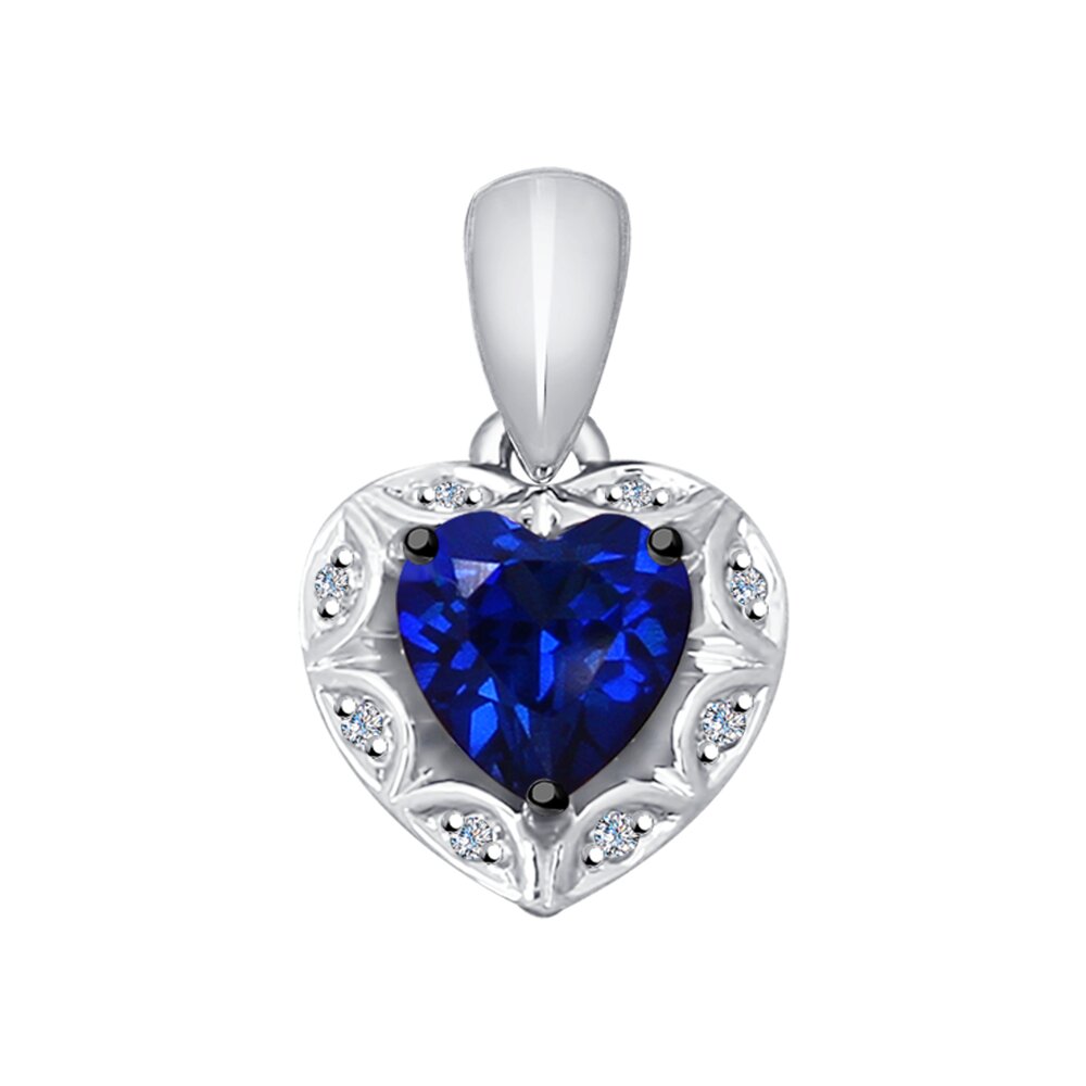 

Подвеска SOKOLOV Diamonds из белого золота с бриллиантами и корундом