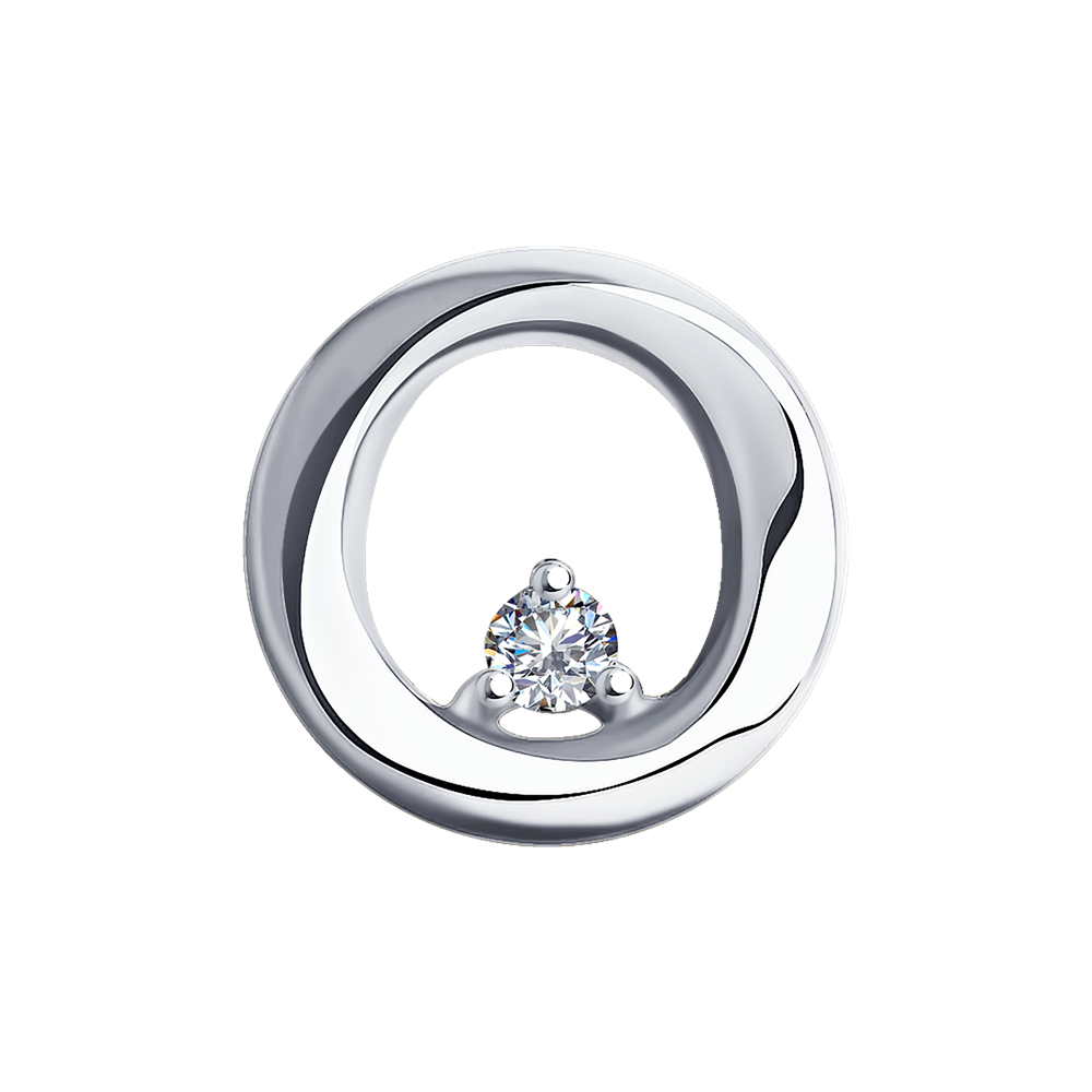 фото Подвеска sokolov diamonds из белого золота с бриллиантом