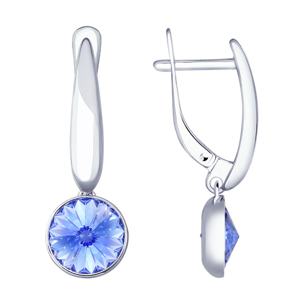 

Серьги SOKOLOV из серебра с синими кристаллами Swarovski