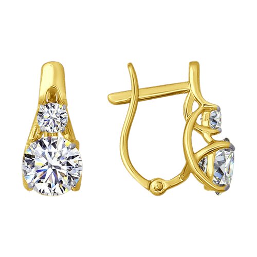 Серьги из желтого золота