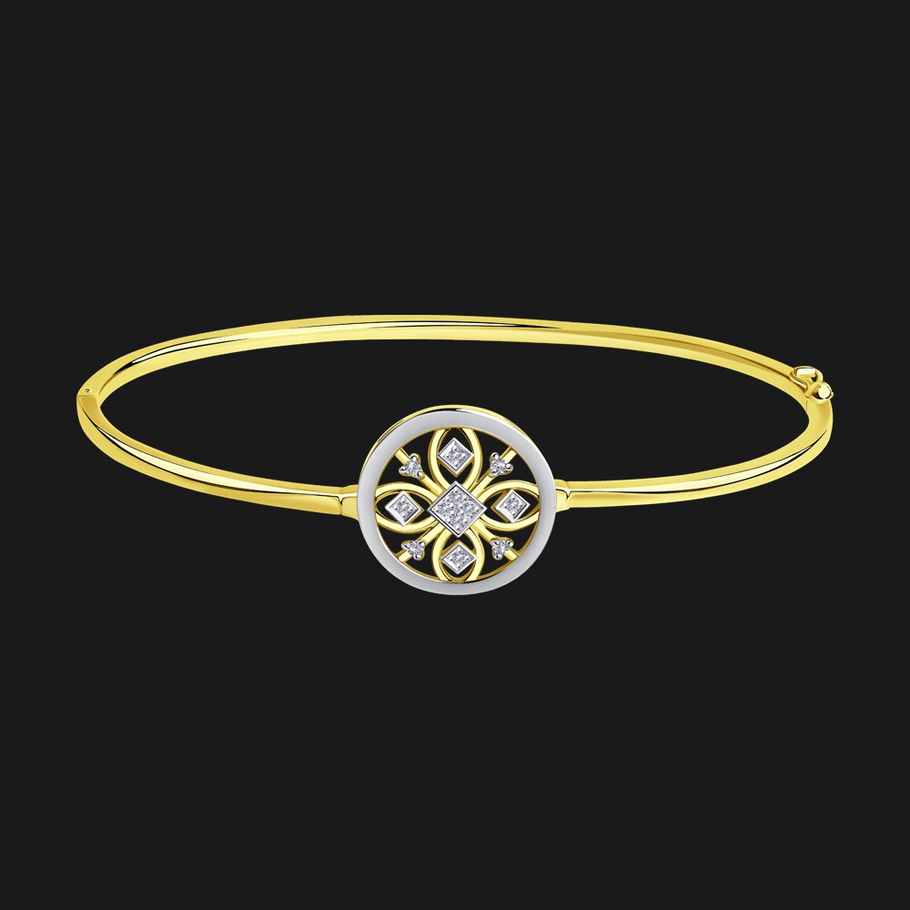 Браслет SOKOLOV из желтого золота с фианитами, фото 2