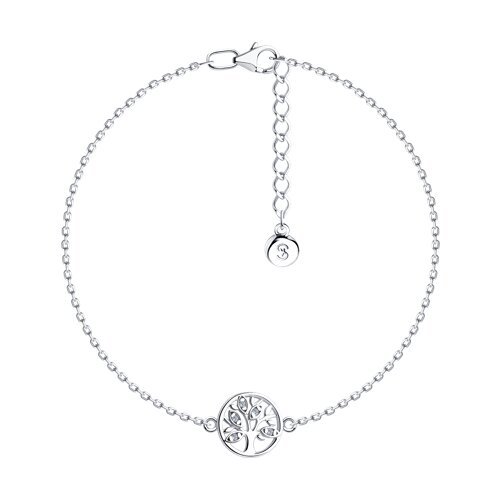 Браслет из серебра с фианитами - фото 1