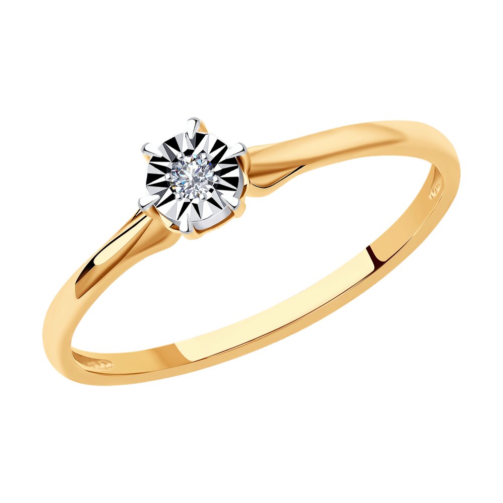 фото Помолвочное кольцо sokolov diamonds из золота с бриллиантом