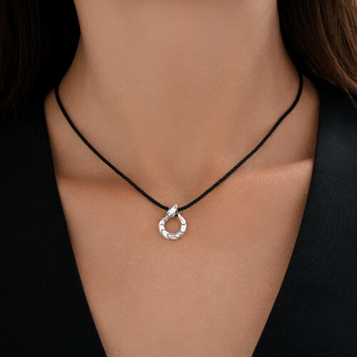 Колье из серебра с фианитами - фото 3