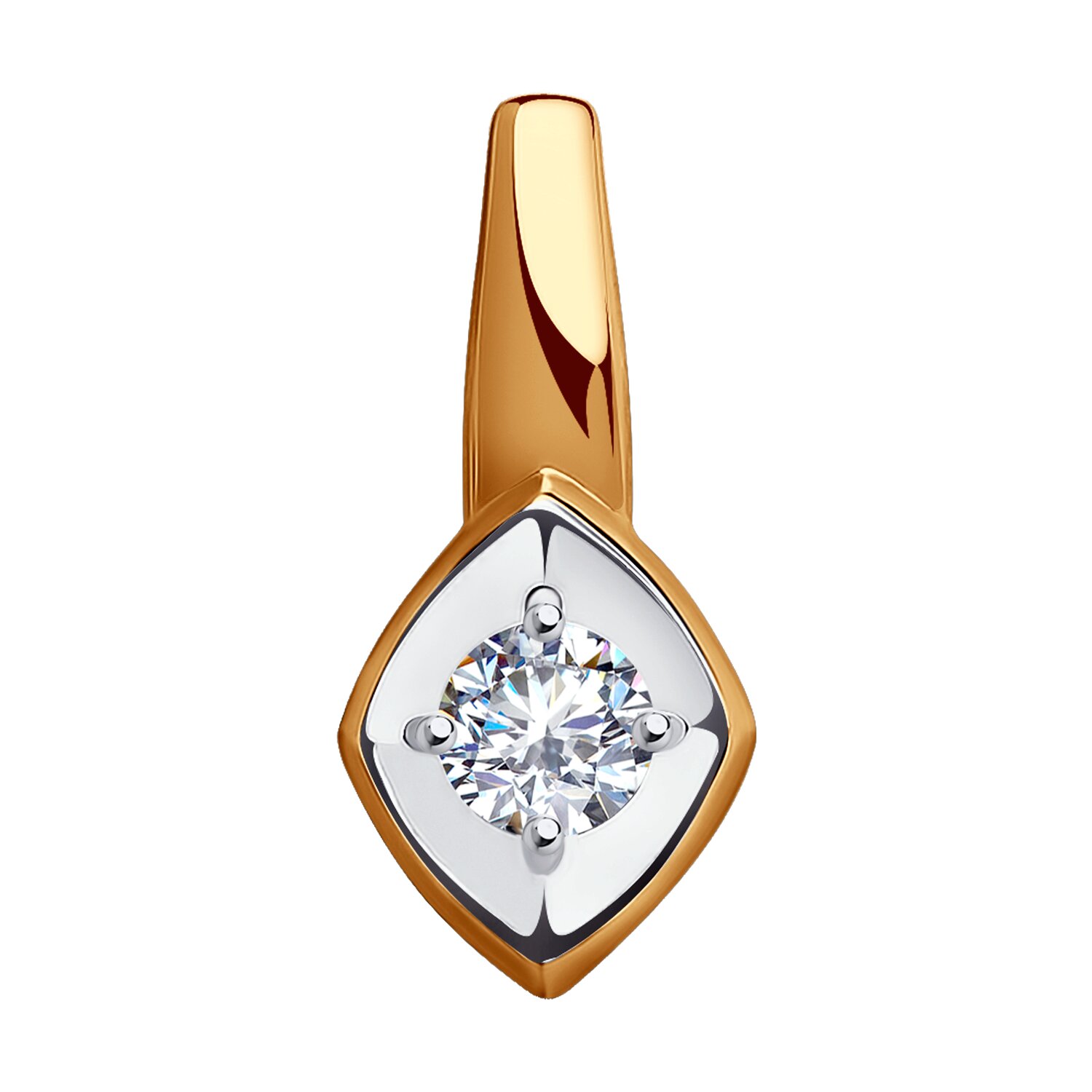 Подвеска из золота с фианитом SOKOLOV - купить в официальном интернет ...