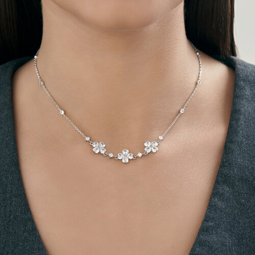 Колье из серебра с фианитами - фото 3