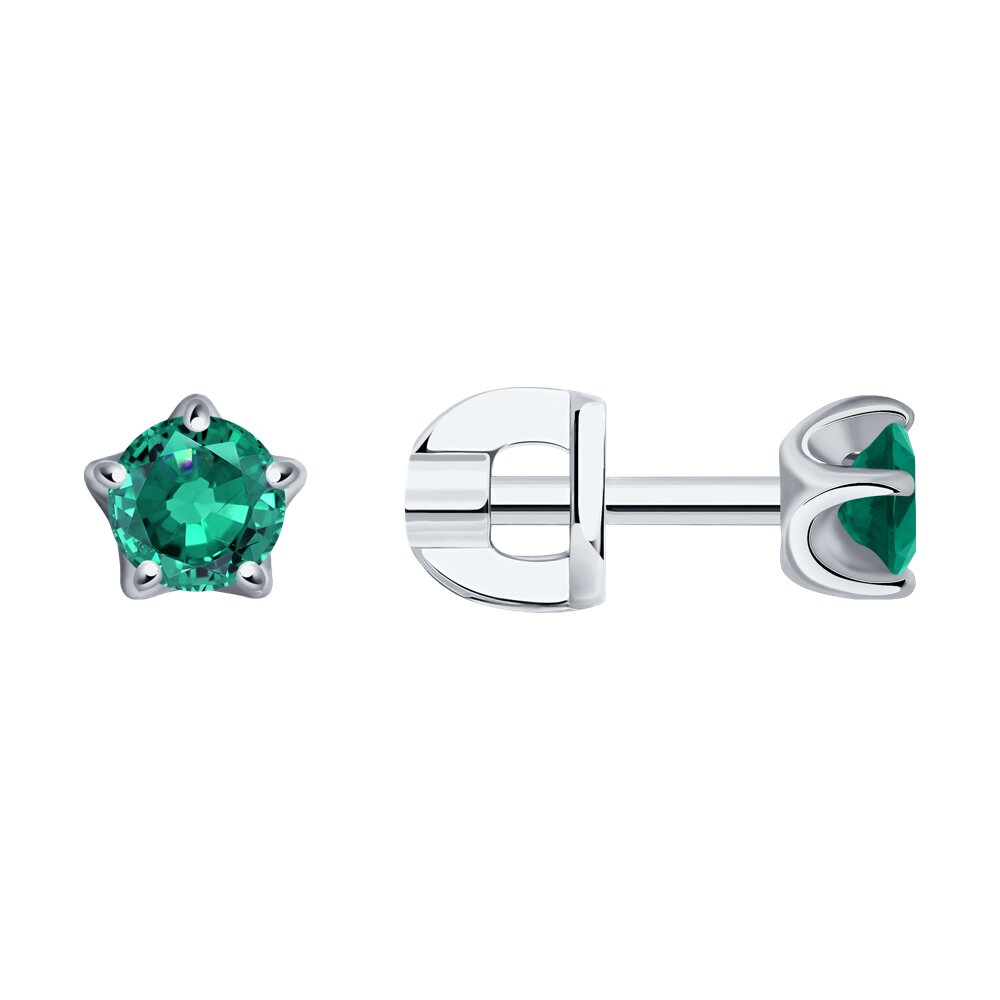 

Серьги SOKOLOV Diamonds из белого золота с изумрудами