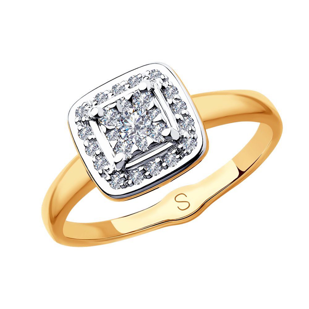 фото Кольцо sokolov diamonds из комбинированного золота с бриллиантами