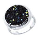 Серебряное кольцо с кристаллами Swarovski