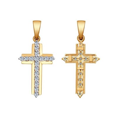 Крест SOKOLOV Diamonds из золота с бриллиантами