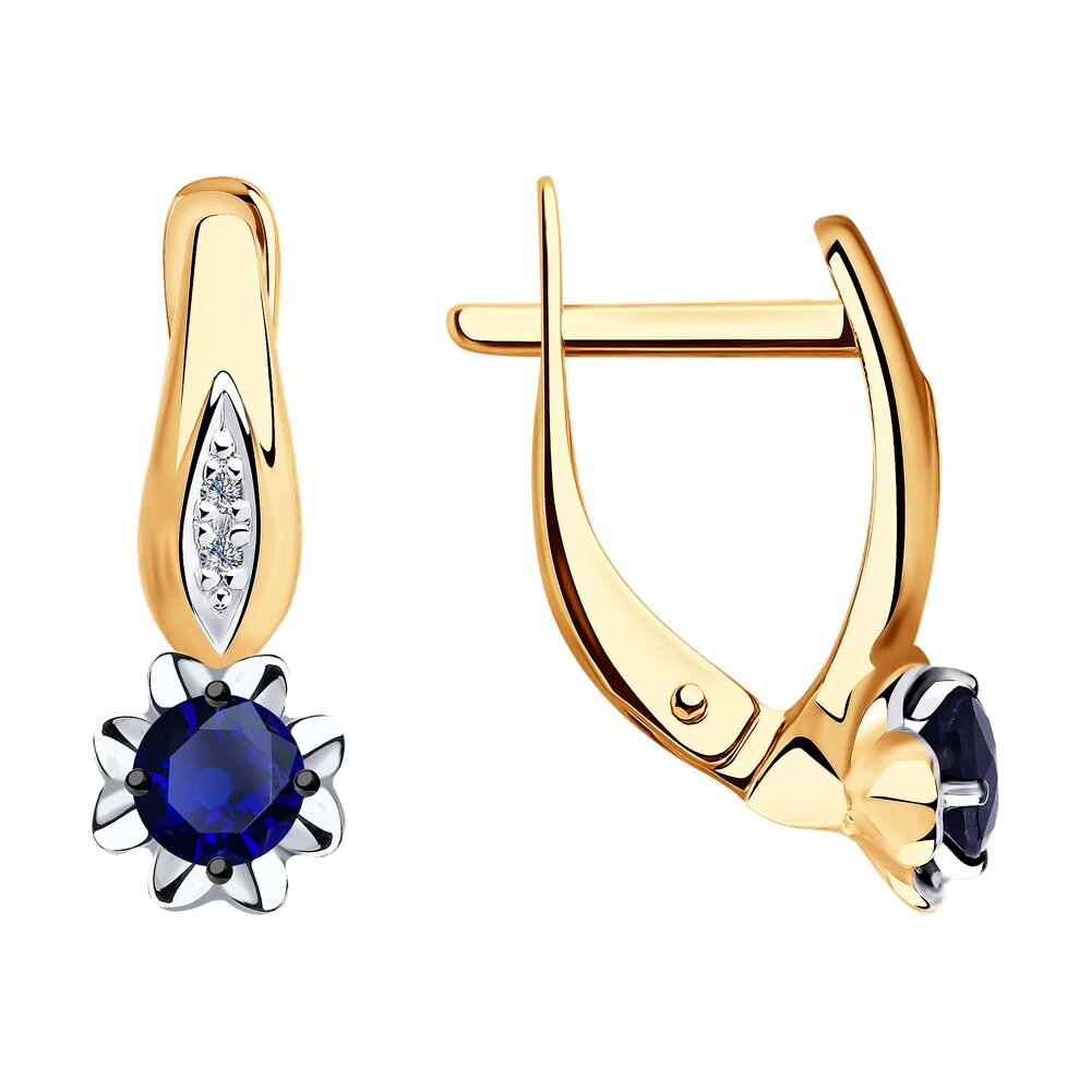 

Серьги SOKOLOV Diamonds из золота с бриллиантами и сапфирами