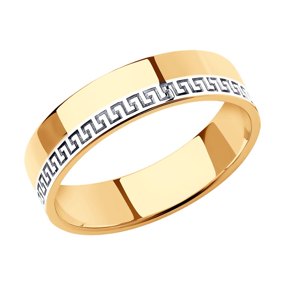 фото Обручальное кольцо sokolov из комбинированного золота